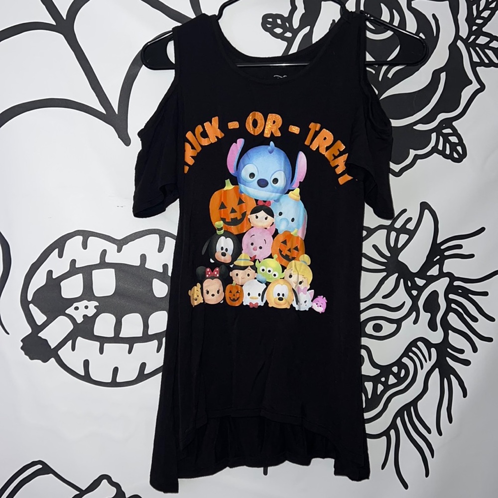Disney tsum tsum Halloween off the shoulder top
